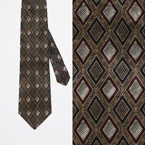 Aquascutum Mens 100% Silk Neck Tie Made in Canada Vintage